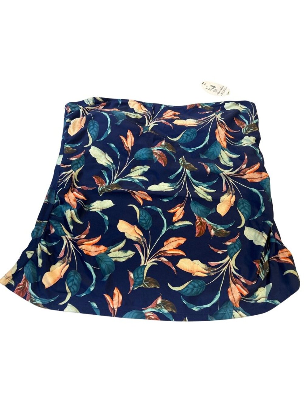 Mynah Size 20W Lush Leaves Bandeau Swim Top Tropical Print & Removable Straps
